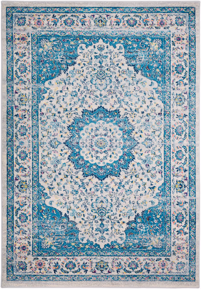 Surya Rio RIO-2307 Aqua Transitional Synthetic Rug