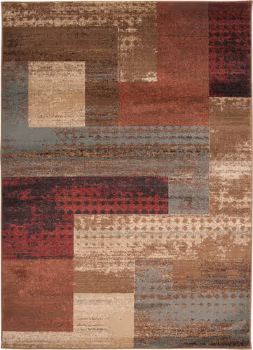 Surya Riley RLY-5004 Dark Red Abstract Synthetic Rug Product Image