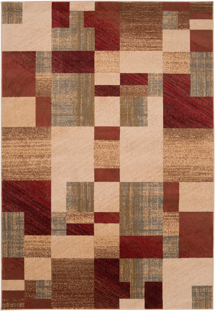 Surya Riley RLY-5006 Dark Red Synthetic Abstract Rug
