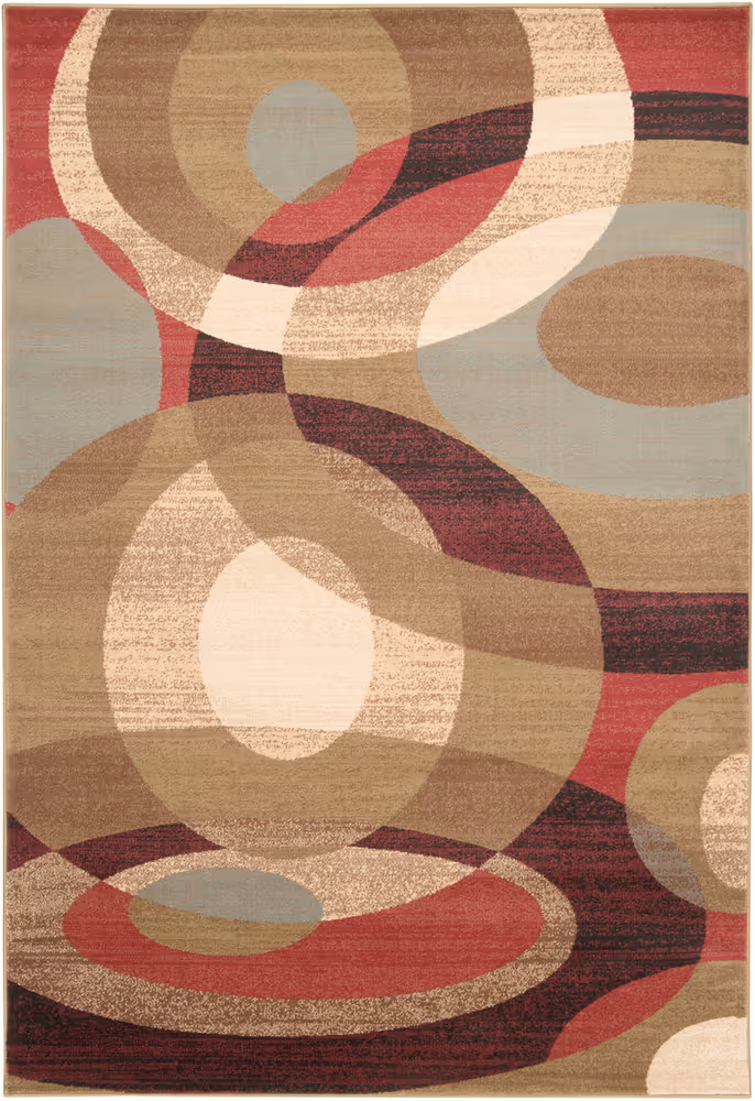 Surya Riley RLY-5007 Dark Red Abstract Synthetic Rug