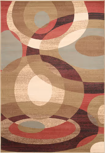 Surya Riley RLY-5007 Dark Red Abstract Synthetic Rug Product Image