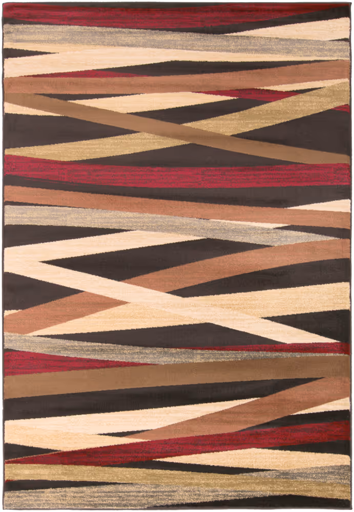 Surya Riley RLY-5057 Burgundy Synthetic Abstract Rug