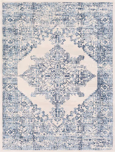 Modern Loom Alpha ALPA-2323 Blue Power Loomed Synthetic Rug Product Image
