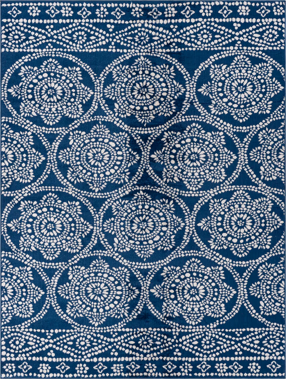 Modern Loom Roma ROM-2392 Blue Power Loomed Synthetic Rug