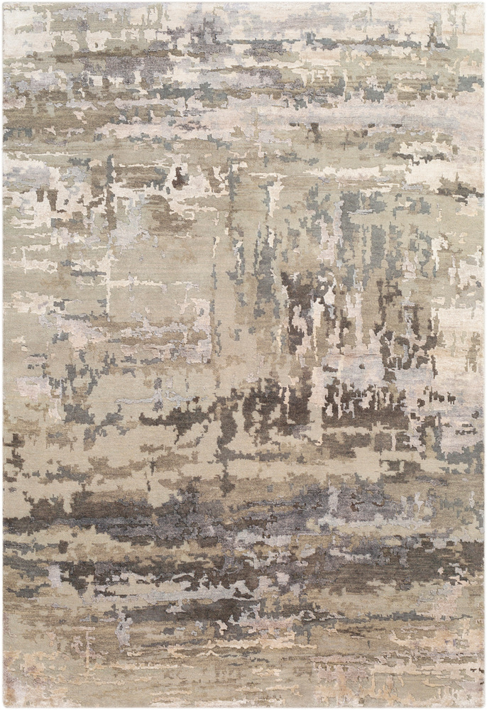 Arte RTE-2303 Light Gray Wool Abstract Rug