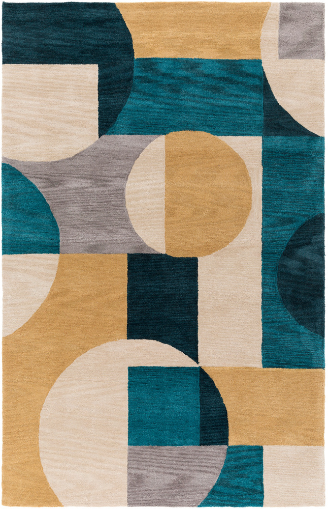 Surya Rivera RVR1003 Teal Abstract Synthetic Rug from the Modern Rug