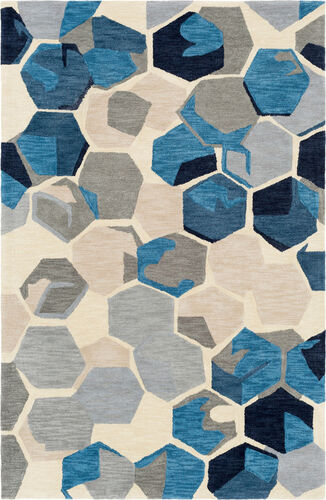 Surya Rivera RVR-1007 Navy Abstract Synthetic Rug Product Image