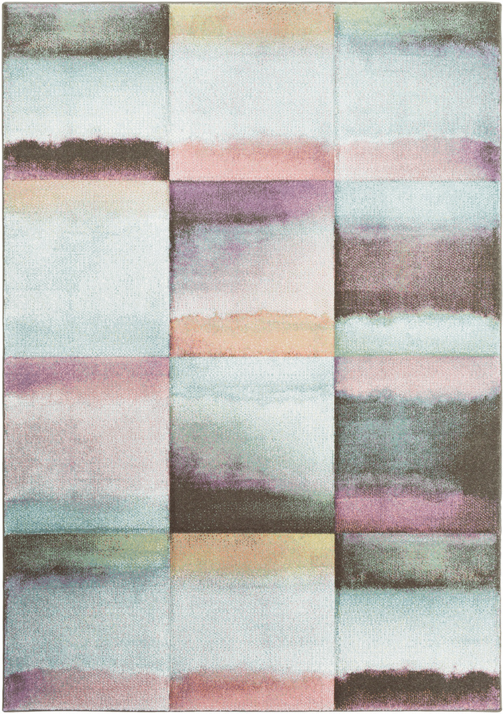 Santa Monica SAC-2301 Aqua Synthetic Abstract Rug