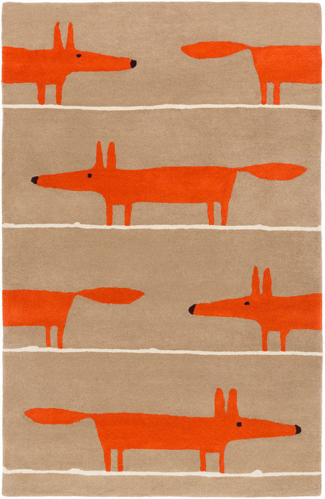 Surya Scion SCI23 Burnt Orange Abstract Wool Rug from the Modern Rug Masters collection at