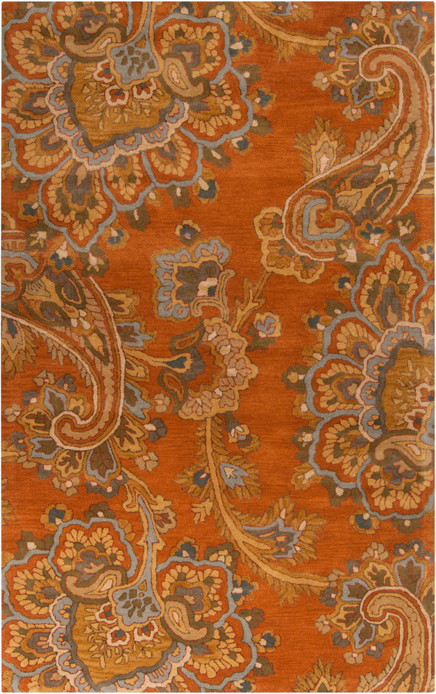 Surya Sea SEA170 Burnt Orange Transitional Wool Rug from the Assorted