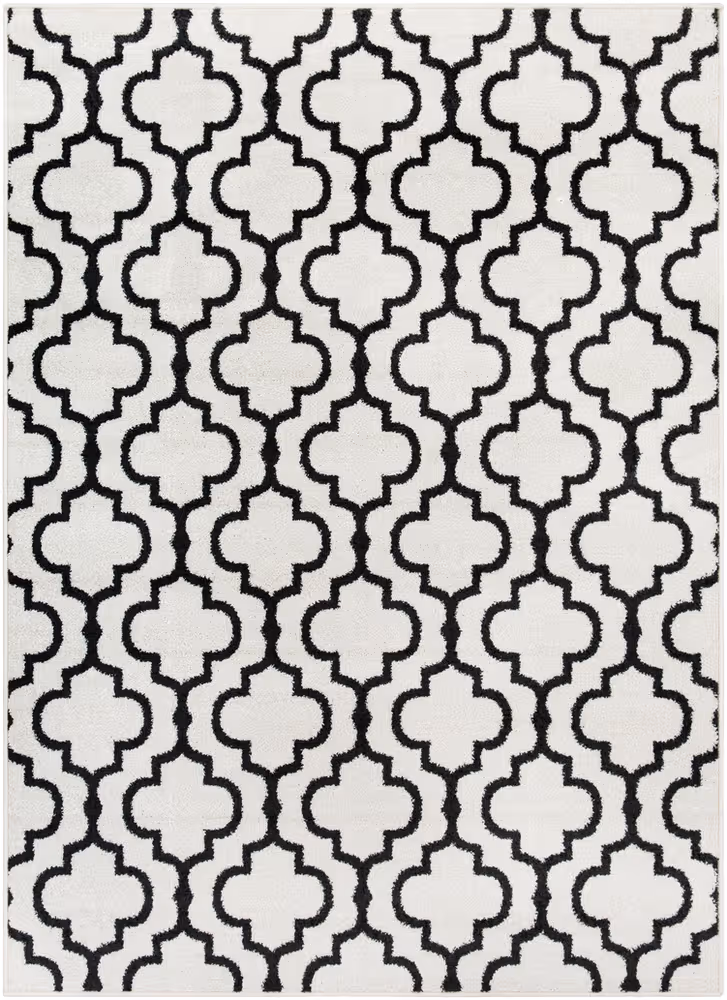 Surya Seville SEV-2316 Black Synthetic Patterned Rug