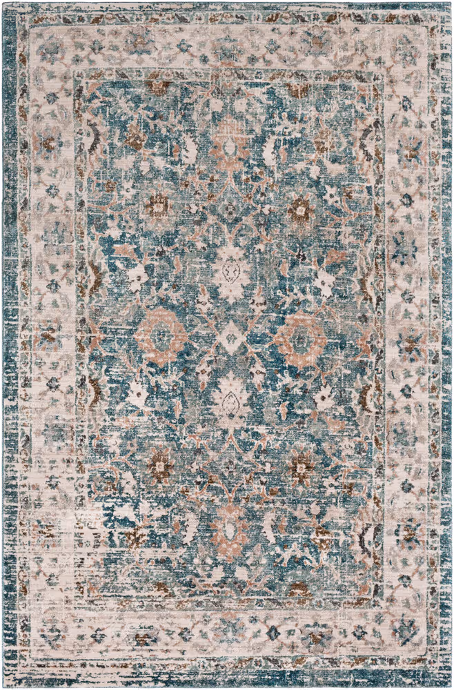 Surya Soft Touch SFT-2305 Teal Synthetic Transitional Rug