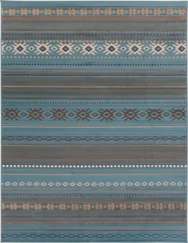 Surya Alsha ALSA-2300 Blue Patterned Abstract Rug Product Image