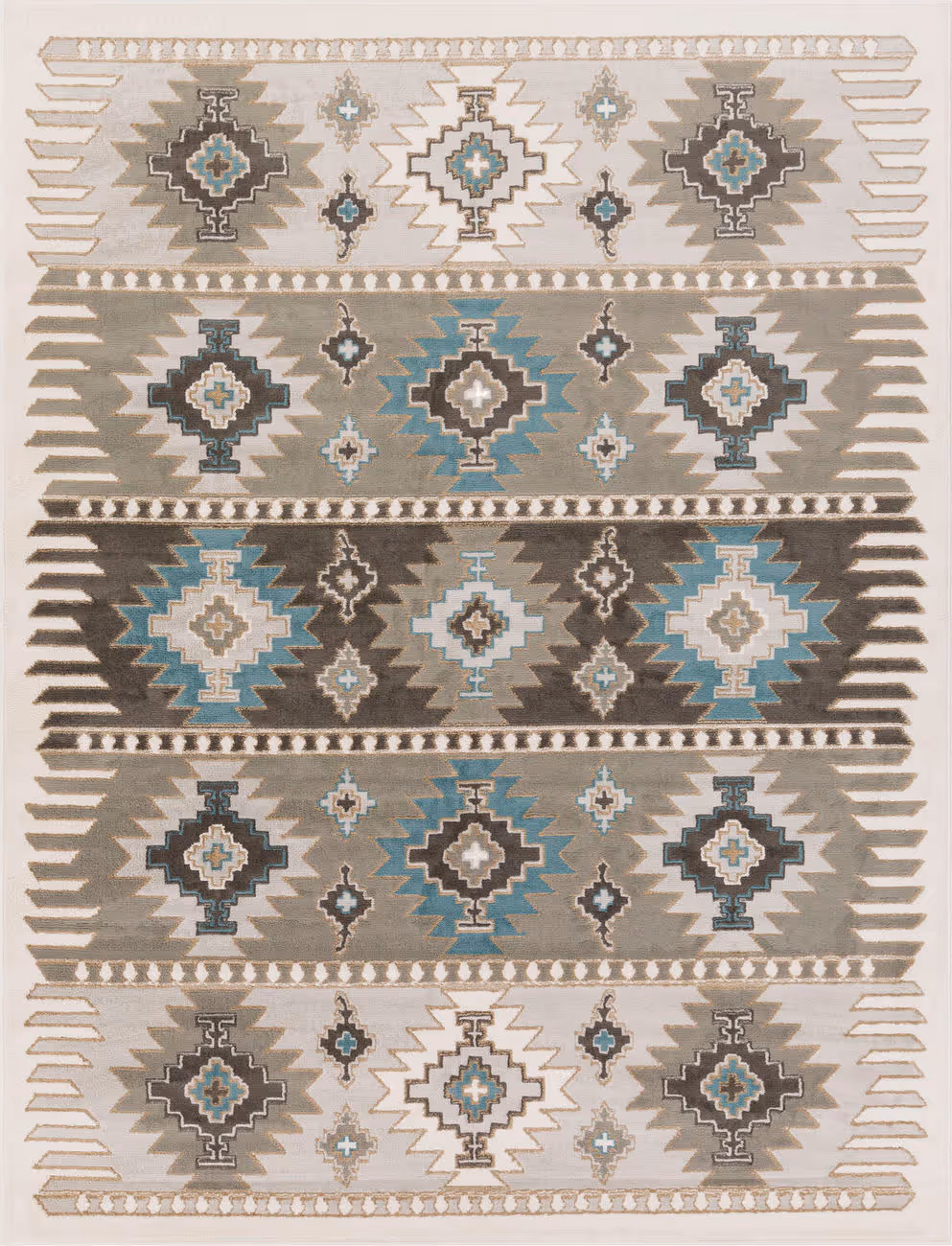 Surya Alsha ALSA-2304 Gray Patterned Southwestern Rug