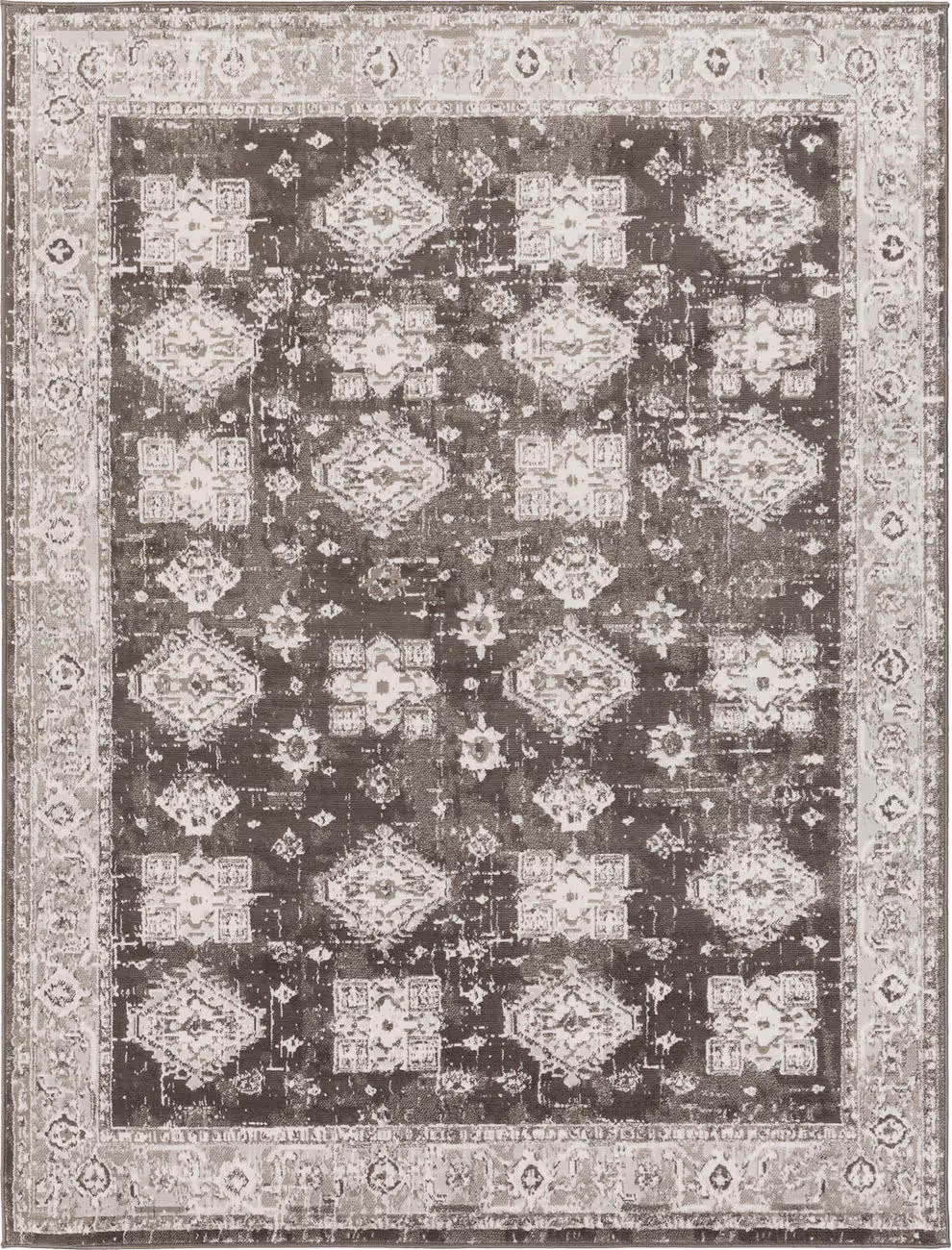 Modern Loom Alsha ALSA-2309 Gray Transitional Traditional Rug