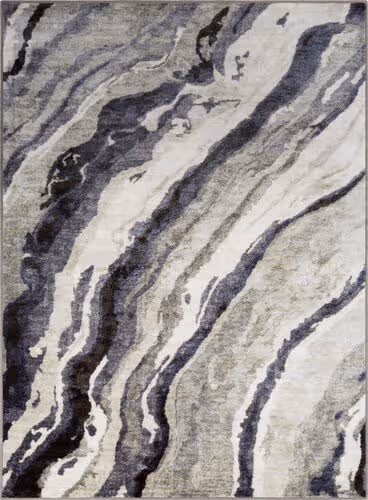 Surya Silk Road SKR-2315 Medium Gray Synthetic Abstract Rug Product Image