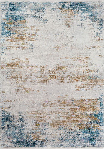 Solar SOR-2301 Sky Blue Silk Abstract Rug Product Image