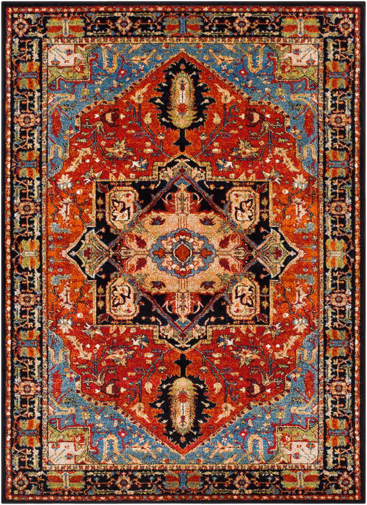 Surya Serapi SRP-1014 Dark Red Synthetic Traditional Rug