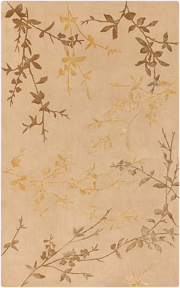 Surya Tamira TAM-1004 Camel Silk Floral Rug