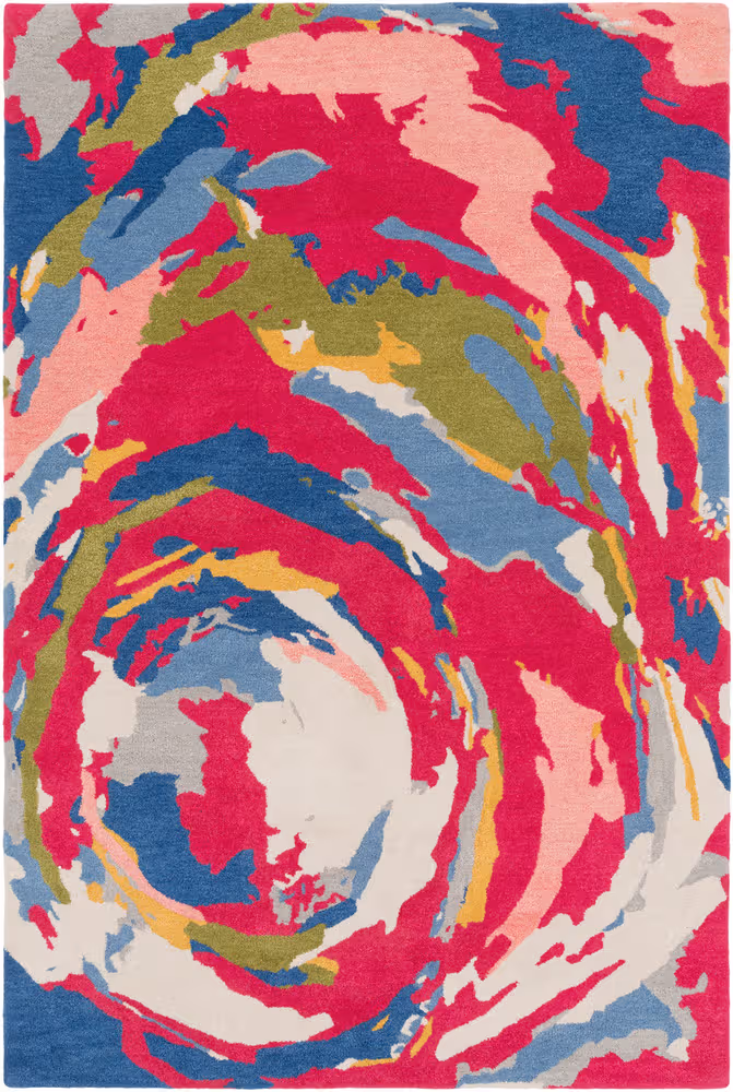 Surya Technicolor TEC-1014 Lime Wool Abstract Rug