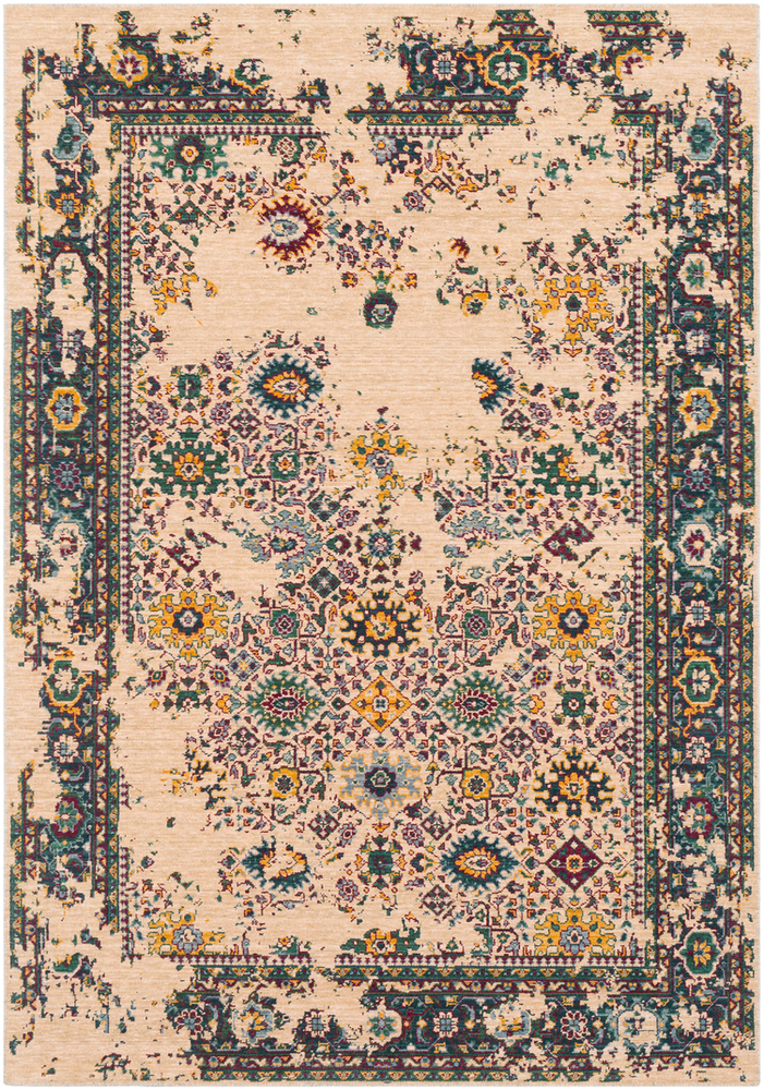 Trailblazer TZR-1013 Dark Green Transitional Bordered Rug