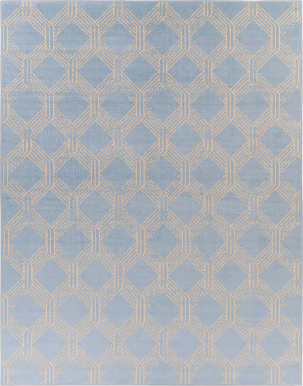 Modern Loom Ustad UST-2322 Blue Power Loomed Synthetic Rug