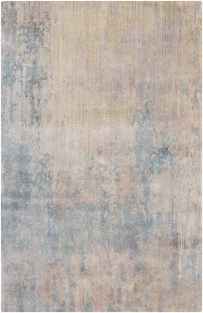 Surya Watercolor WAT-5000 Denim Wool Abstract Rug