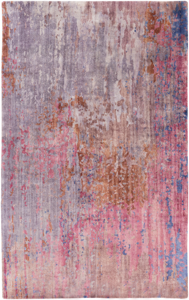 Watercolor WAT-5003 Dark Purple Abstract Wool Rug