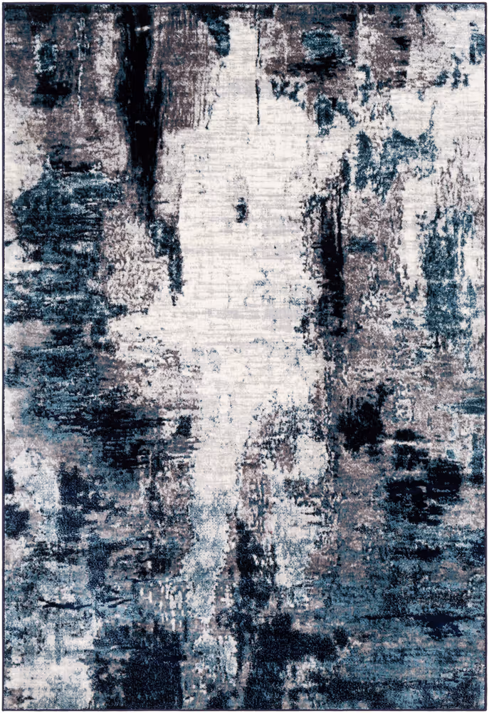 Surya Wanderlust WNL-2309 Aqua Abstract Synthetic Rug