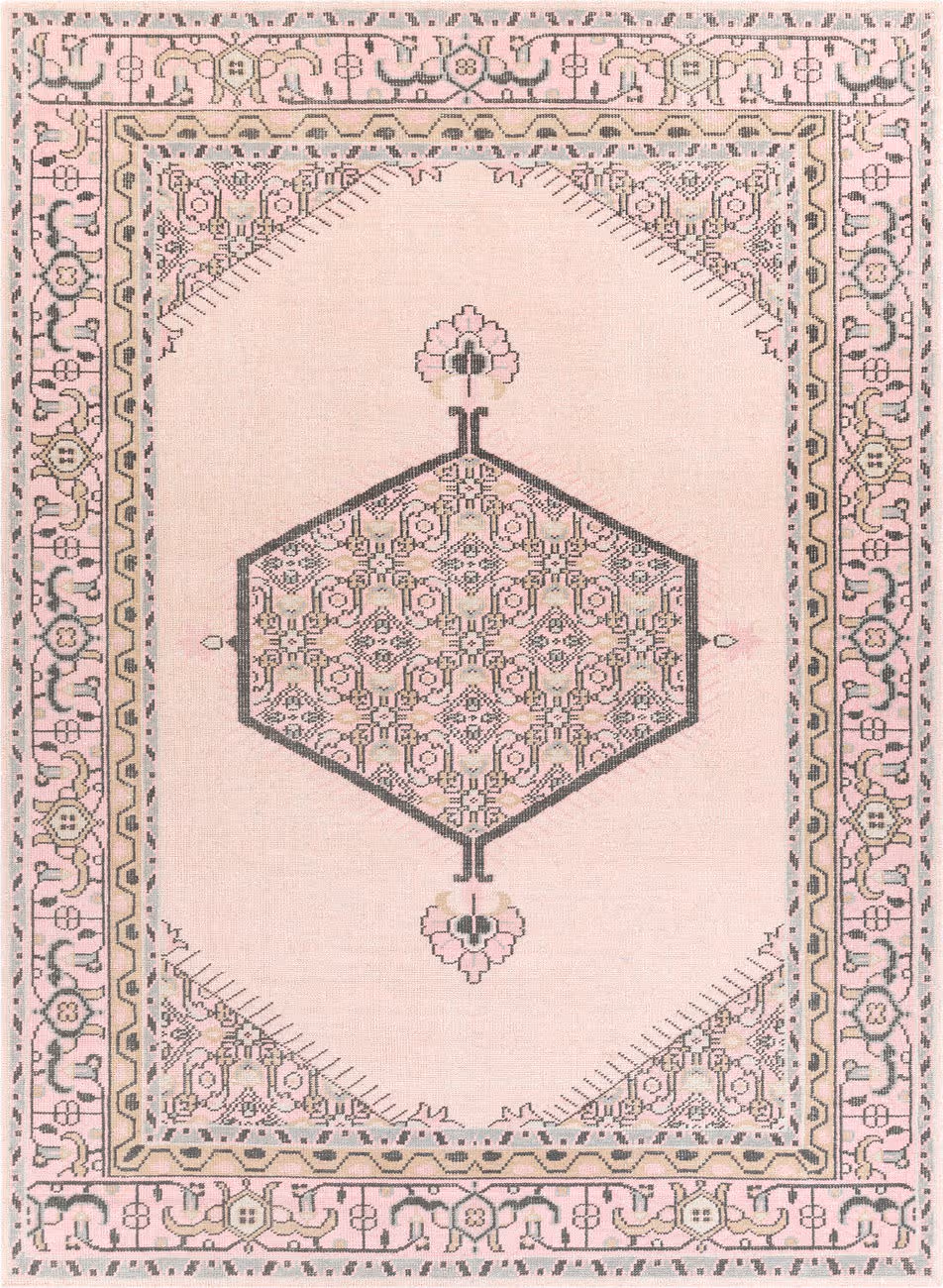 Modern Loom Zahra ZHA-4049 Pink Traditional Wool Rug