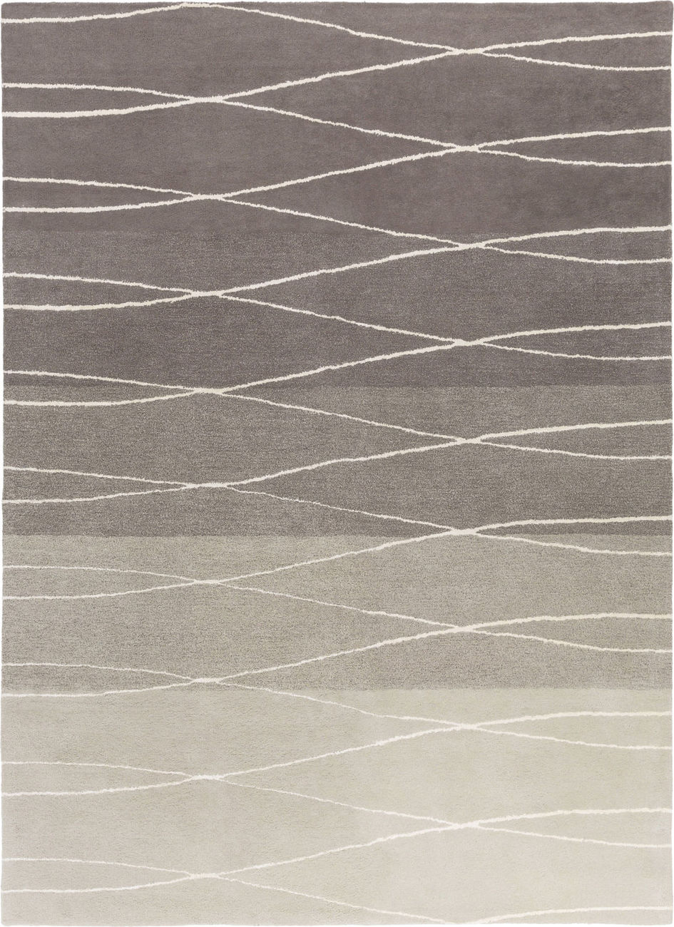 Surya Manor MNR1002 Medium Gray Silk Rug from the Bauhaus Minimal Design Rugs collection at