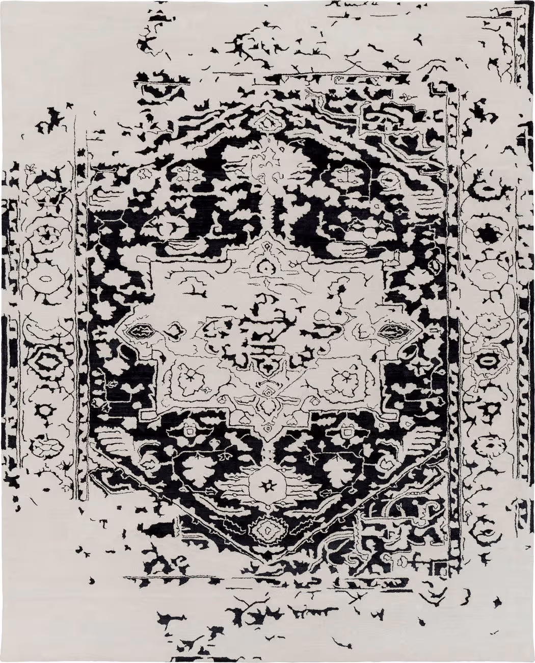 Surya Temple TML-1005 Black Silk Rug