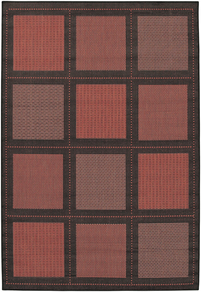 Recife Summit 1043 / 4000 Terracotta / Black Rug from the Outdoor Rugs