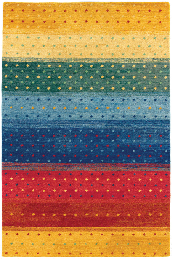 Multicoloured Stylish Loribaft Design Rug Funky Stylish Gabbeh Thick Pile Carpet 