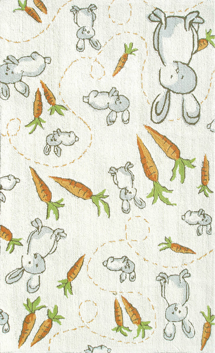 Modern Loom White Child Friendly Rug from the Kids' Rugs Collection