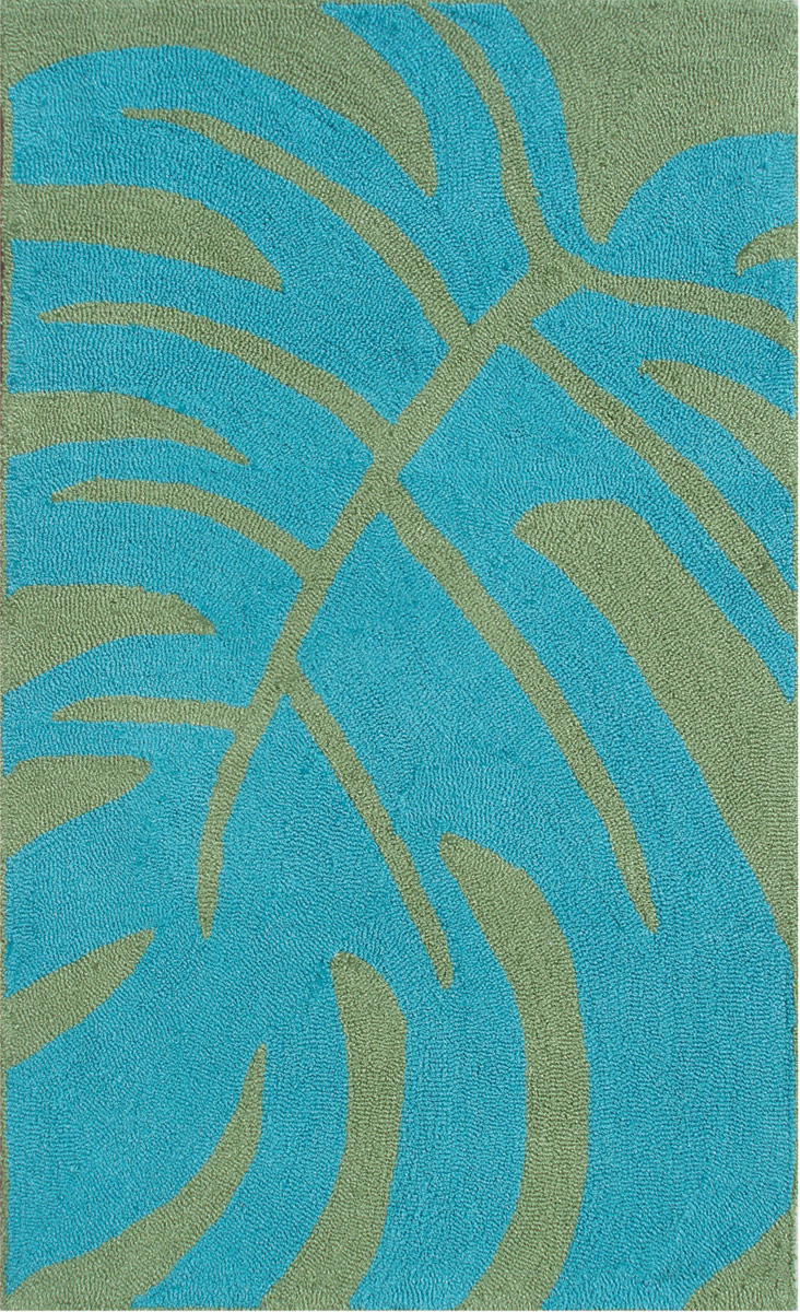 Modern Loom Blue Floral Rug from the Botanical Rugs collection at