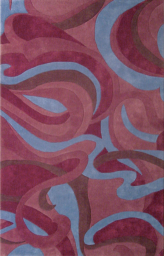 Modern Loom Pink Abstract Rug 2 from the Studio Rugs Collection