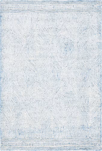 Safavieh Ivory / Blue Collection ABT340M Blue Hand Tufted Wool Rug Product Image