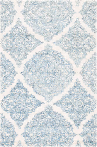 Safavieh Ivory / Blue Collection ABT346M Blue Hand Tufted Wool Rug Product Image