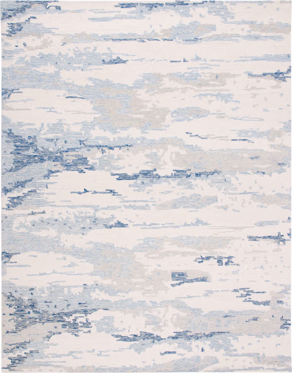 Safavieh Ivory / Blue Collection ABT465A Gray Hand Tufted Wool Rug