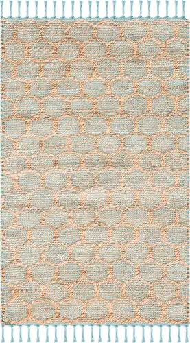 Safavieh Cape Cod Collection CAP841M Blue Hand Woven Cotton Rug Product Image