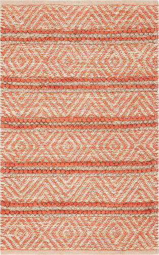 Safavieh Cape Cod Collection CAP845P Orange Hand Woven Cotton Rug Product Image