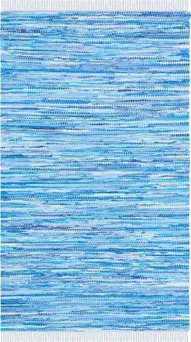 Safavieh Montauk Collection MTK251M Blue Flatweave Cotton Rug Product Image