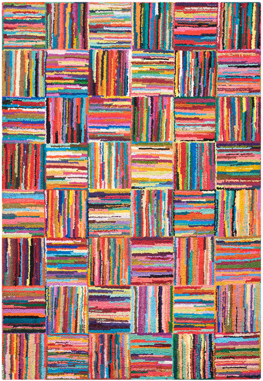 Modern Loom Multi-Colored Cotton Rug from the Assorted ...