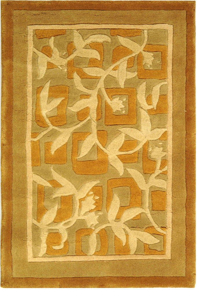 Modern Loom Orange Abstract Wool Rug from the Assorted Traditional Rugs