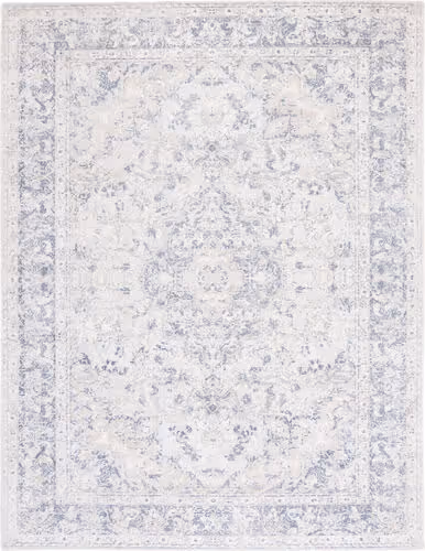 Safavieh Restoration Vintage Collection RVT704A Blue Hand Loomed Silk Rug Product Image
