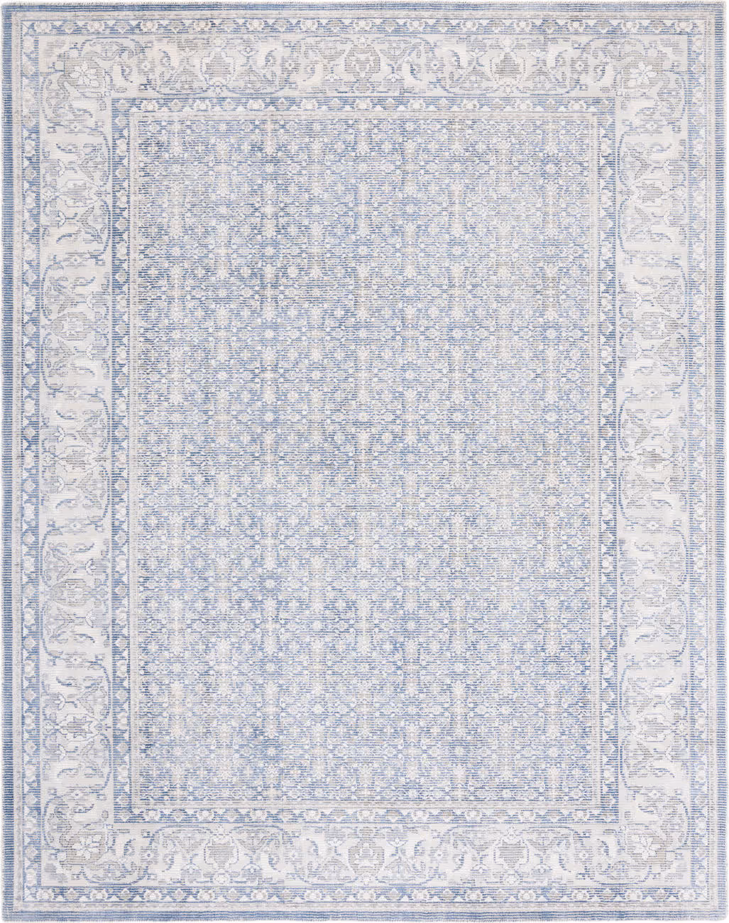 Safavieh Restoration Vintage Collection RVT706M Blue Hand Loomed Silk Rug