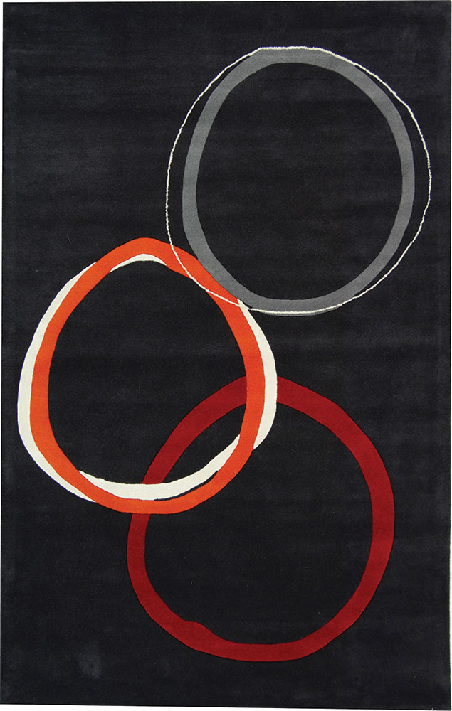 Modern Loom Black Wool Rug from the Modern Rug Masters collection at