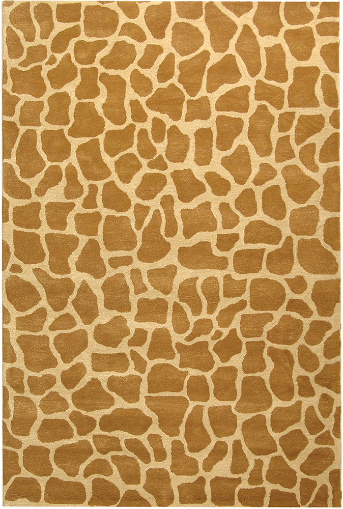 Modern Loom Orange Animal Print Wool Rug 2 from the Animal Print Rugs