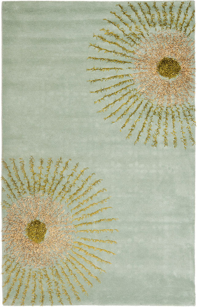 Modern Loom Gray Abstract Wool Rug from the Botanical Rugs collection